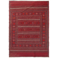 Handmade Flatweave Dhurrie 4' 8" x 6' 8" (ft) - No. Y16071