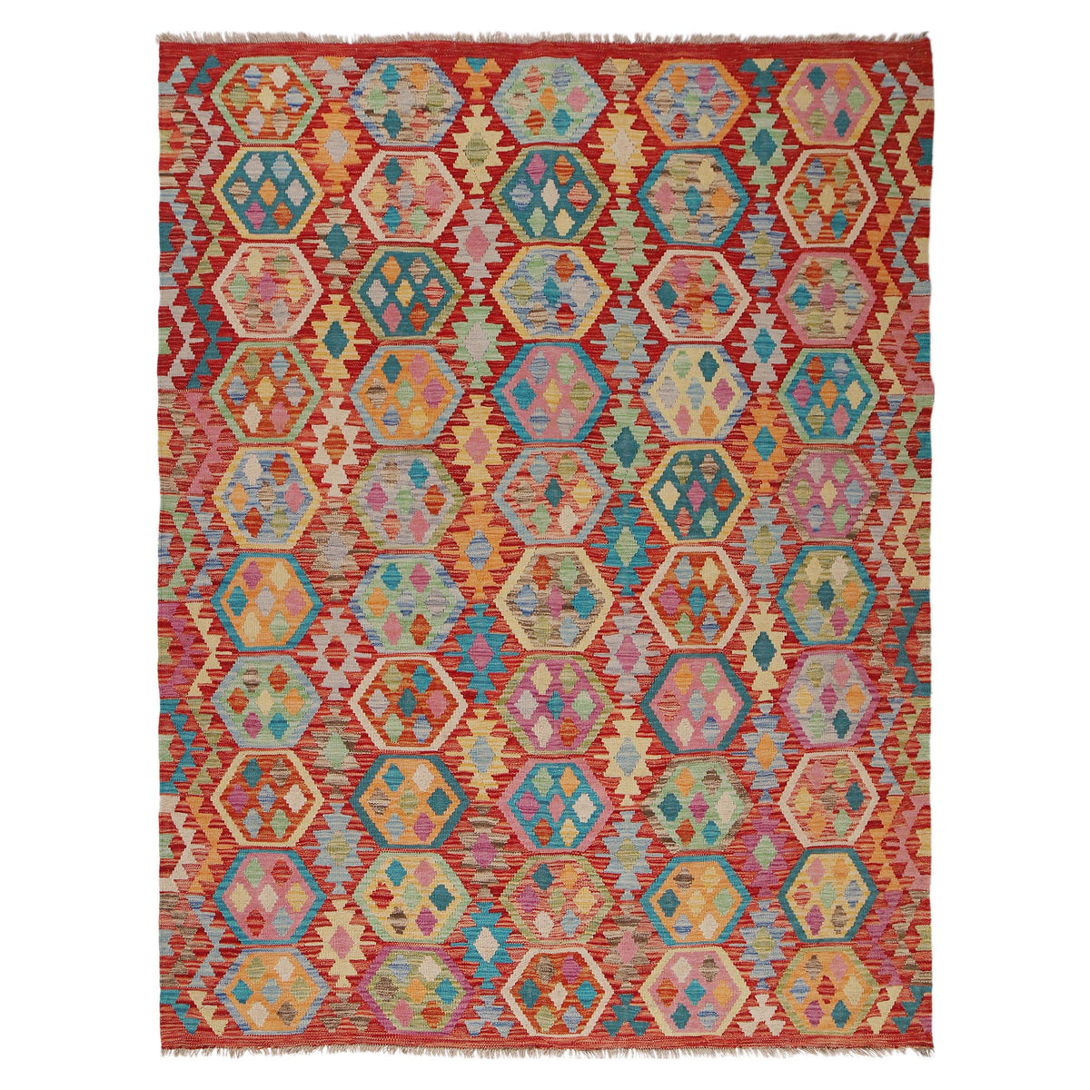 Handmade Vegetable Kilim 5' 10" x 7' 9" (ft) - No. Y31067