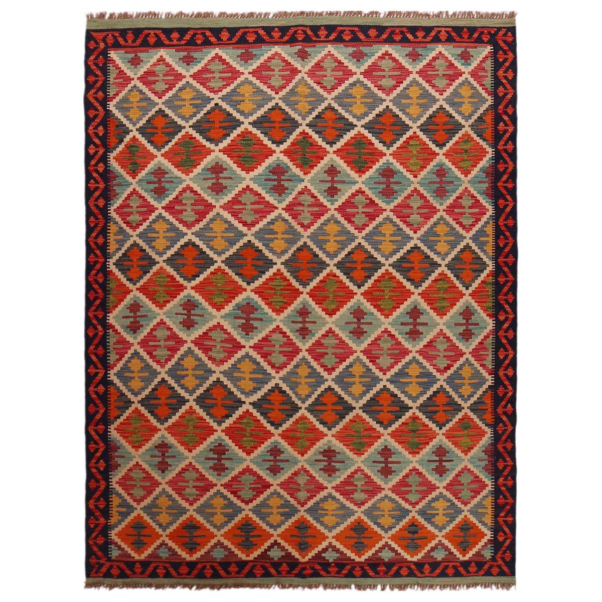 Handmade Vegetable Kelim 5' 9" x 7' 7" (ft) - No. Y35597