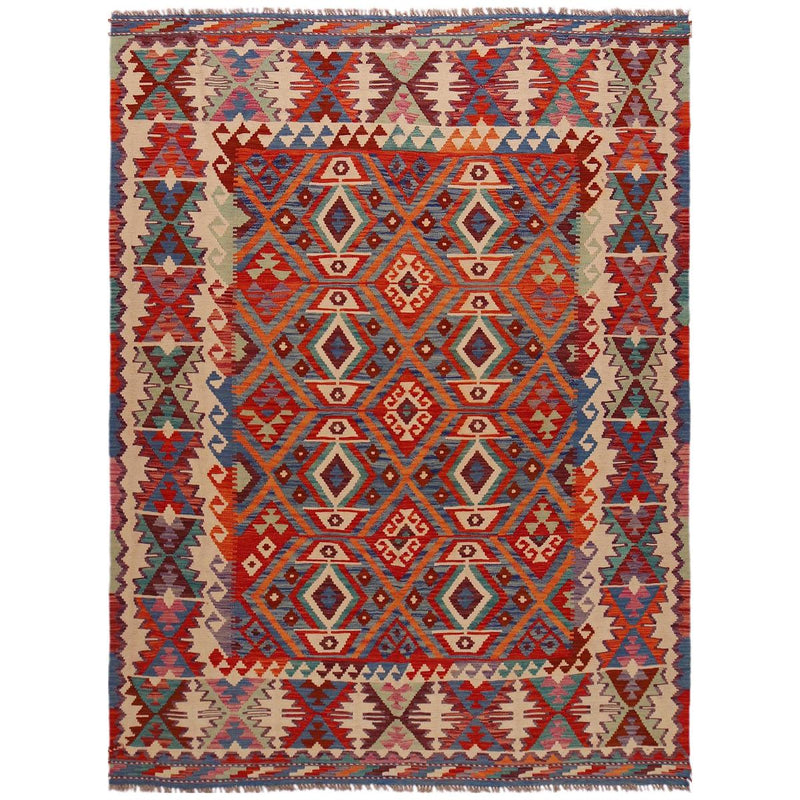 Handmade Vegetable Kilim 6' 5" x 8' 7" (ft) - No. Y35600