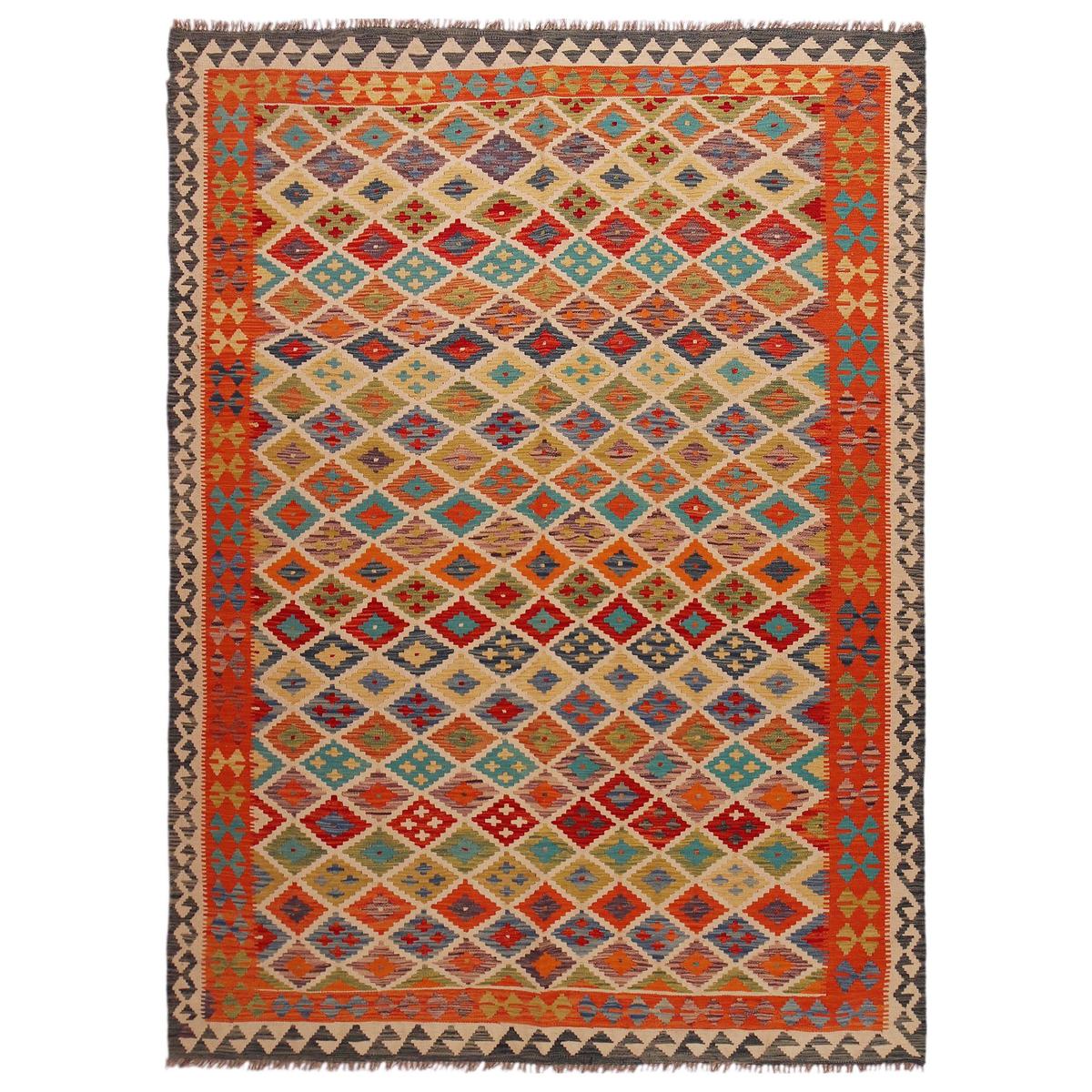 Handmade Vegetable Kelim 6' 9" x 9' 8" (ft) - No. Y35601