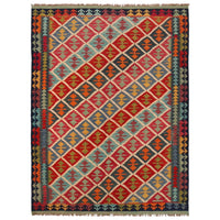 Handmade Vegetable Kilim 5' 9" x 7' 9" (ft) - No. Y35602