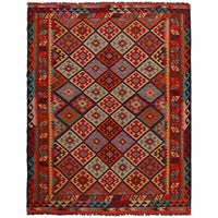 Handmade Vegetable Kilim 5' 10" x 7' 11" (ft) - No. Y35604