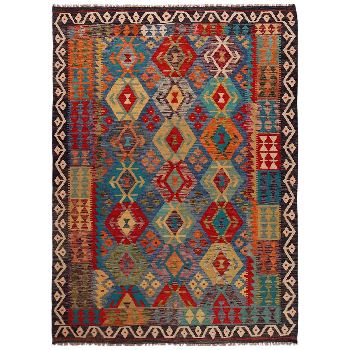 Handmade Vegetable Kelim 6' 0" x 8' 1" (ft) - No. Y35605