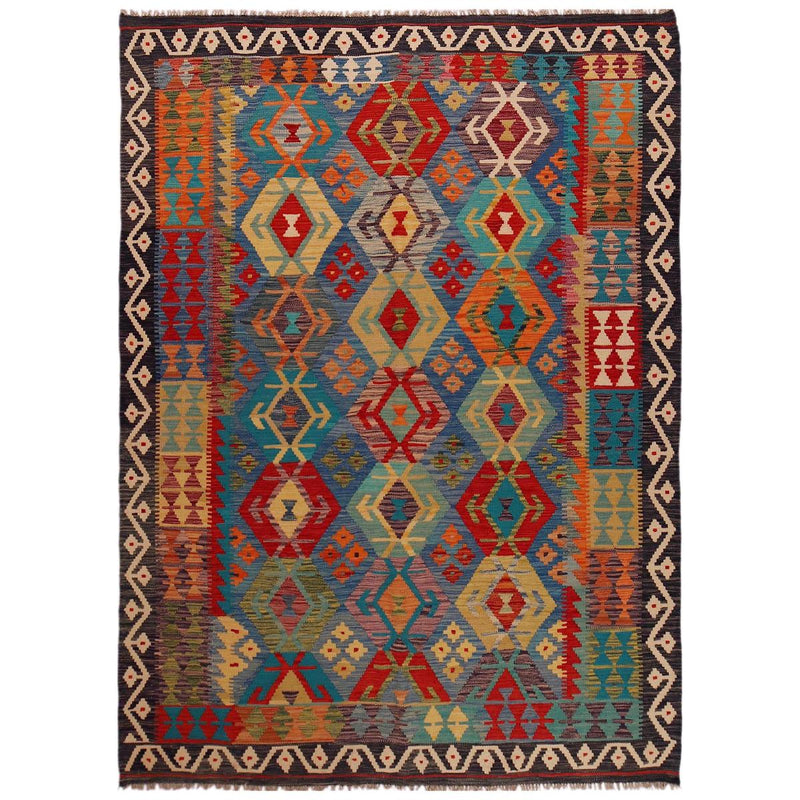 Handmade Vegetable Kelim 6' 0" x 8' 1" (ft) - No. Y35605