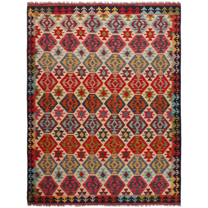 Handmade Vegetable Kilim 5' 10" x 8' 2" (ft) - No. Y35606