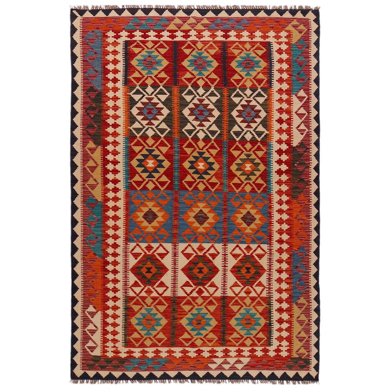 Handmade Vegetable Kelim 5' 1" x 7' 10" (ft) - No. Y35607