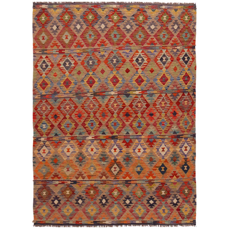 Handmade Vegetable Kelim 5' 9" x 7' 10" (ft) - No. Y35643