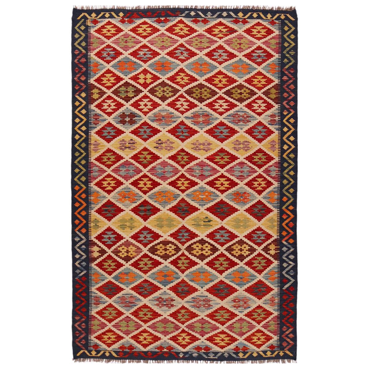 Handmade Vegetable Kilim 5' 1" x 8' 2" (ft) - No. Y35644