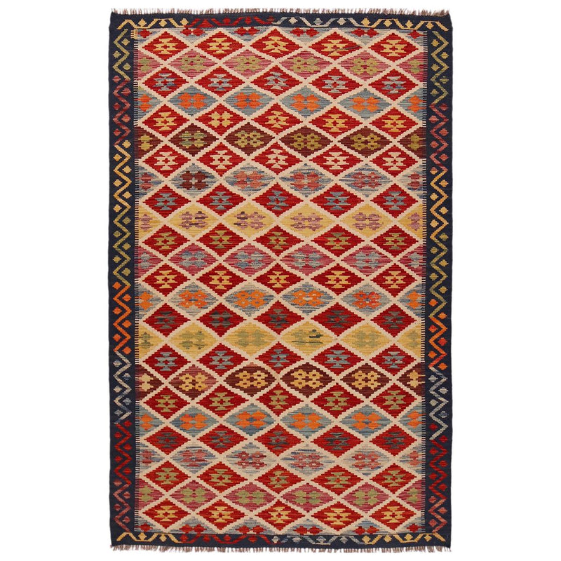 Handmade Vegetable Kilim 5' 1" x 8' 2" (ft) - No. Y35644