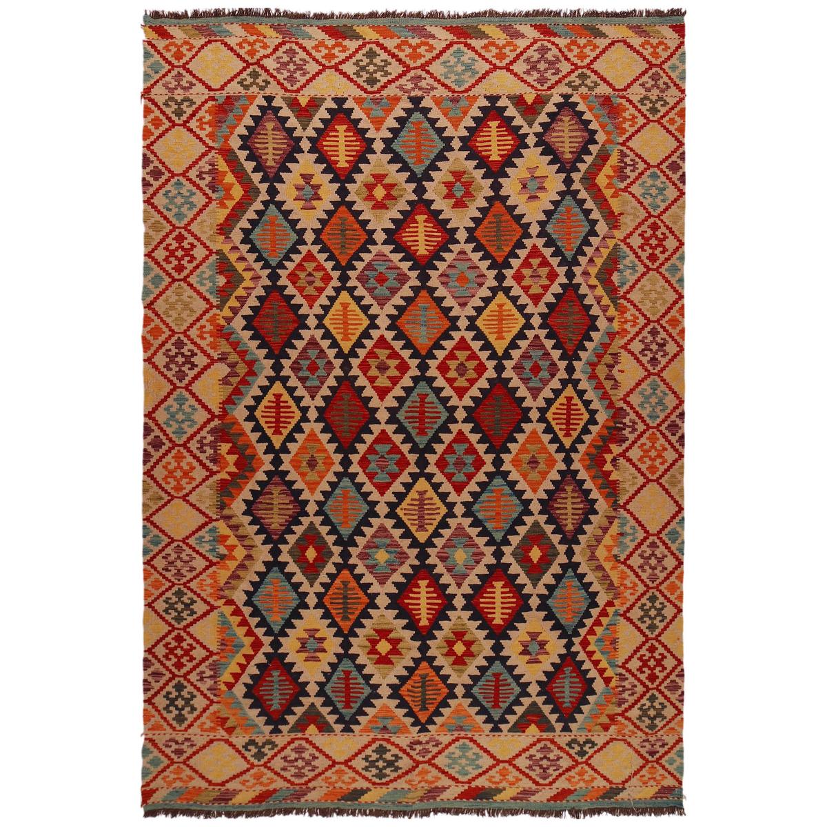 Handmade Vegetable Kilim 6' 9" x 10' 0" (ft) - No. Y35645