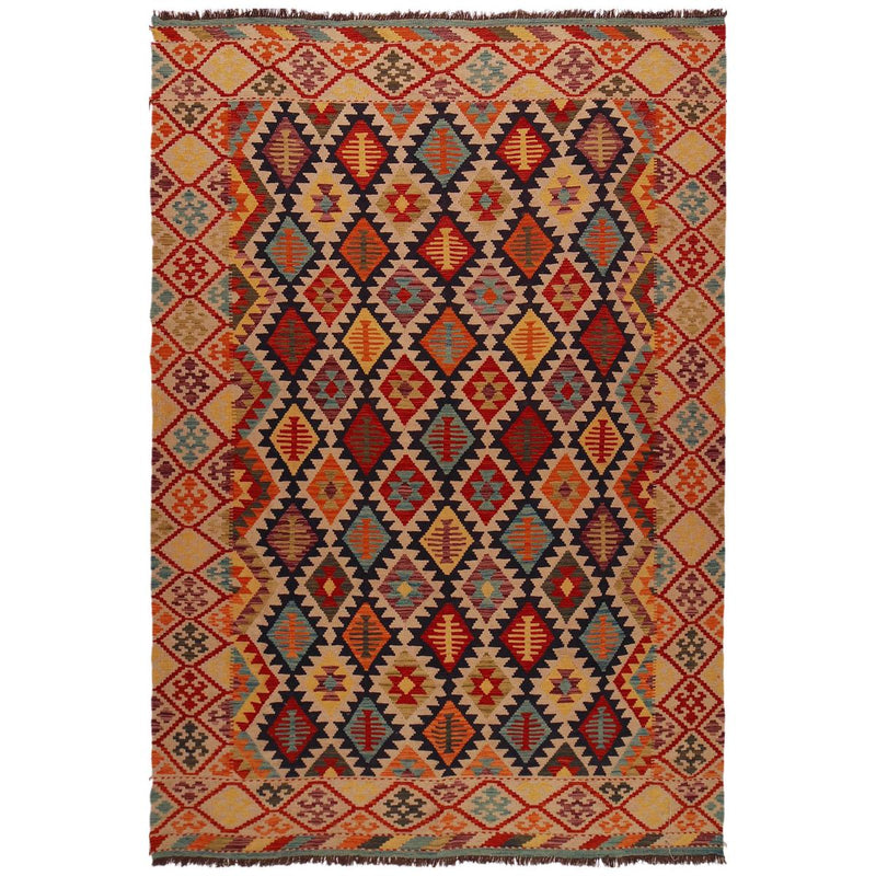 Handmade Vegetable Kilim 6' 9" x 10' 0" (ft) - No. Y35645
