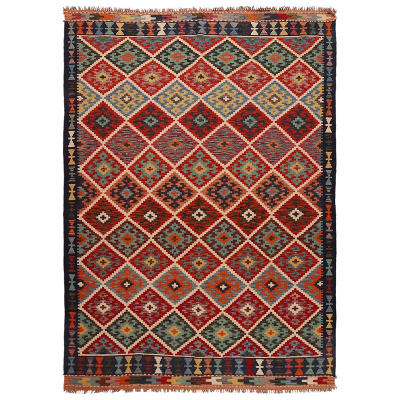 Handmade Vegetable Kelim 6' 0" x 8' 9" (ft) - No. Y35646