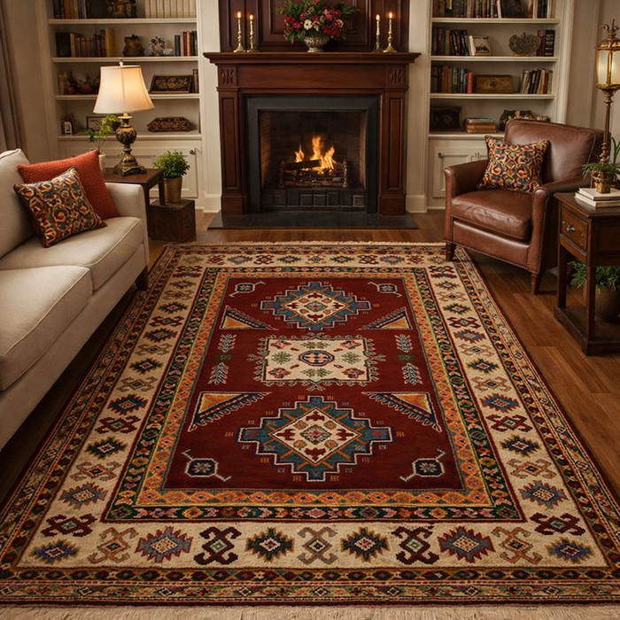 Handmade Kazak Wool Rug 102 x 152 (cm) (ID B34661)