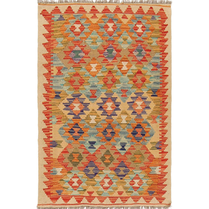 Handmade Vegetable Kelim 2' 5 x 3' 9 (ft) - No. B17525