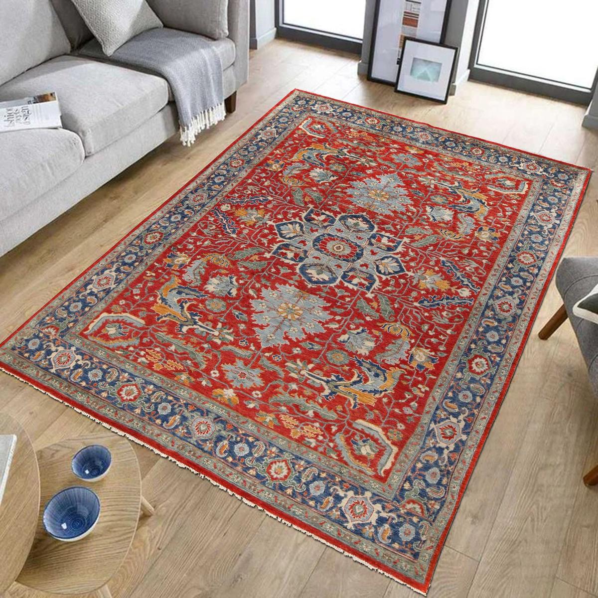 Handmade Heriz Oriental Wool Area Rug 250x303 cm (ID B20010)
