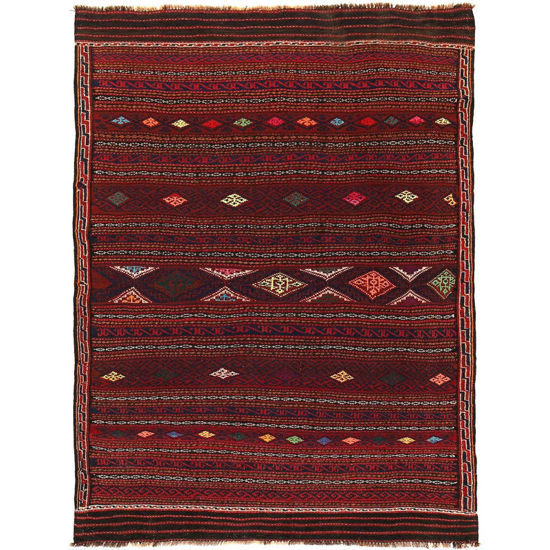 Bedroom Flatweave Kilim 4' 8" x 6' 7" (ft) - No. B20383