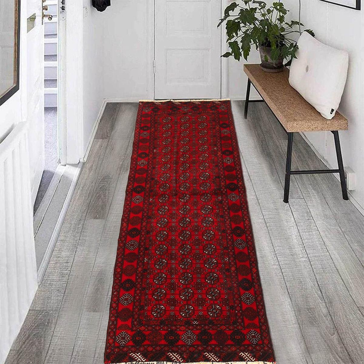 Handmade Bokhara Wool Runner Area Rug 79x185 cm (ID B20416)