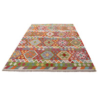 Handmade Vegetable Kilim 6' 0" x 8' 4" (ft) - No. B30455
