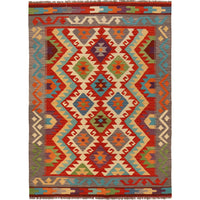 Handmade Vegetable Kelim 4' 11" x 6' 8" (ft) - No. B30591