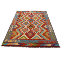 Handmade Vegetable Kelim 4' 11" x 6' 8" (ft) - No. B30591