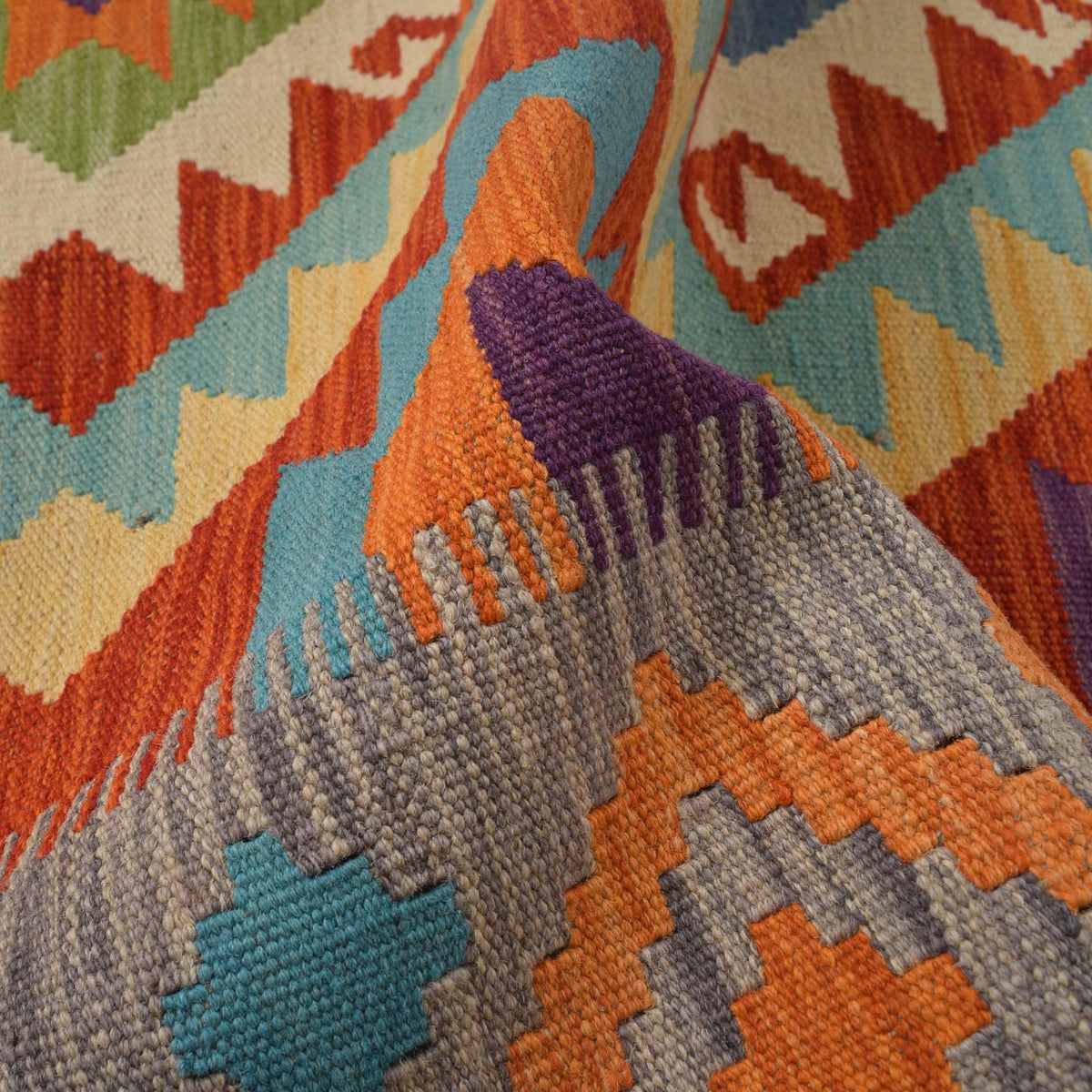 Handmade Vegetable Kelim 4' 11" x 6' 8" (ft) - No. B30591