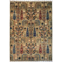 Handmade Tree of Life Rug 5' 8" x 7' 11" (ft) - No. B31294