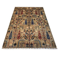 Handmade Tree of Life Rug 5' 8" x 7' 11" (ft) - No. B31294