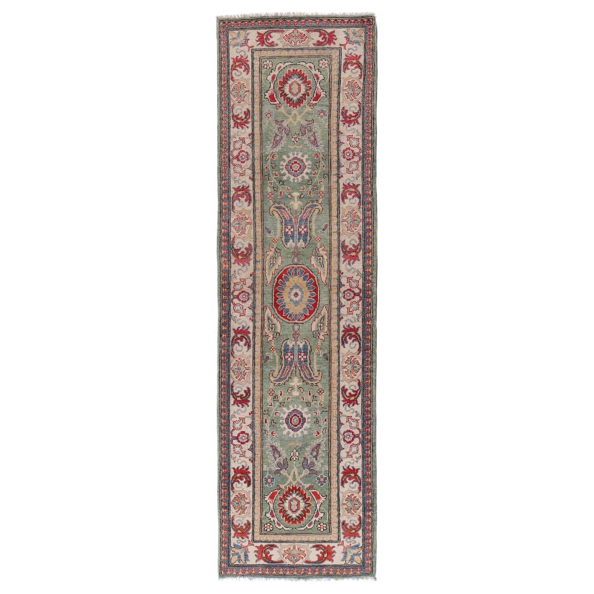 Handmade Kazak Wool Runner Area Rug 78x292cm (ID B33014)