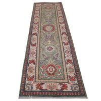 Handmade Kazak Wool Runner Area Rug 78x292cm (ID B33014)
