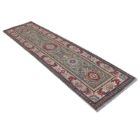 Handmade Kazak Wool Runner Area Rug 78x292cm (ID B33014)