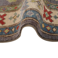 Handmade Kazak Wool Oriental Runner Rug Grey 32x118in (ID B33046)