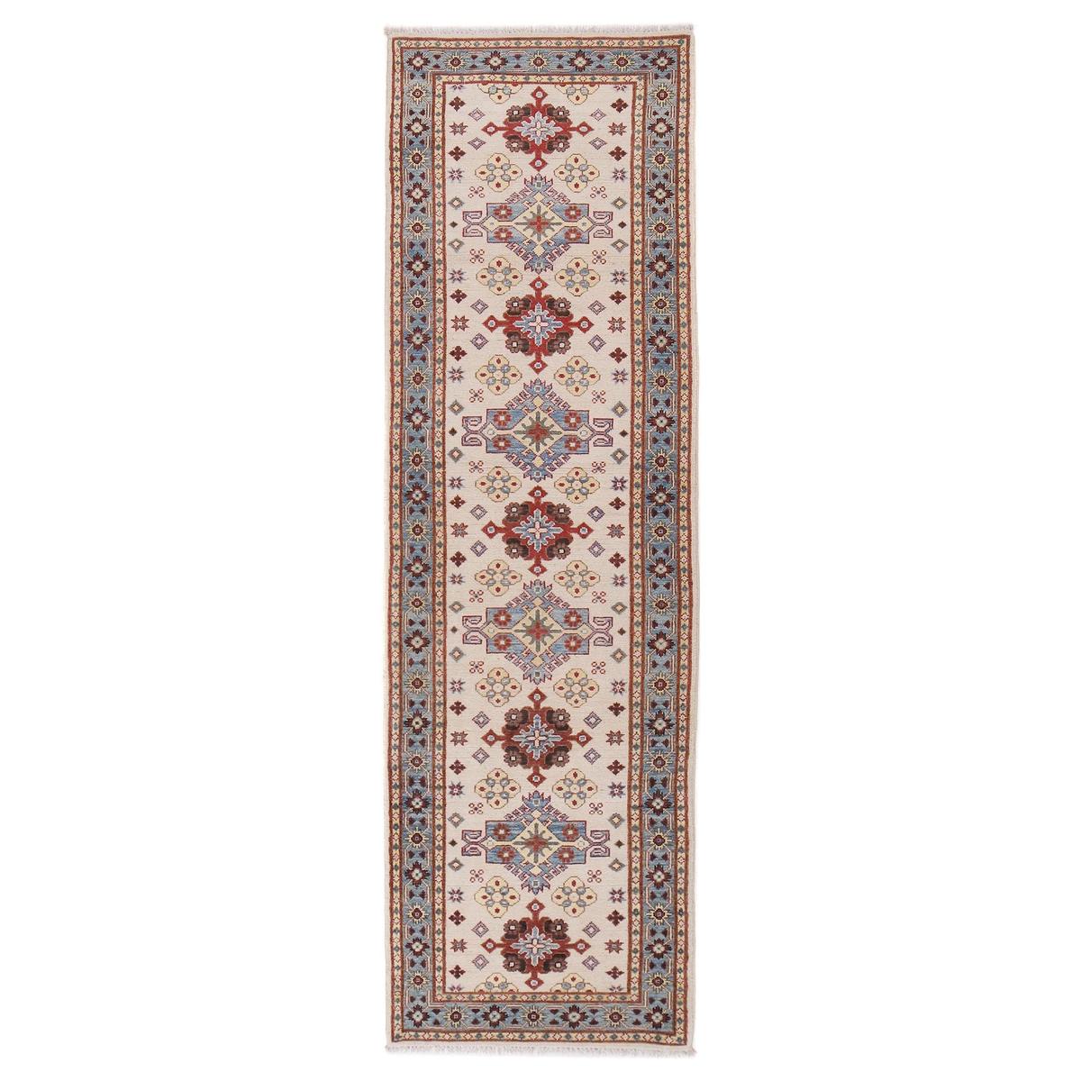 Beige Kazak Runner 82x291 cm (ID B33082) Handmade Wool Rug