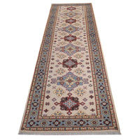Beige Kazak Runner 82x291 cm (ID B33082) Handmade Wool Rug