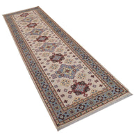 Beige Kazak Runner 82x291 cm (ID B33082) Handmade Wool Rug