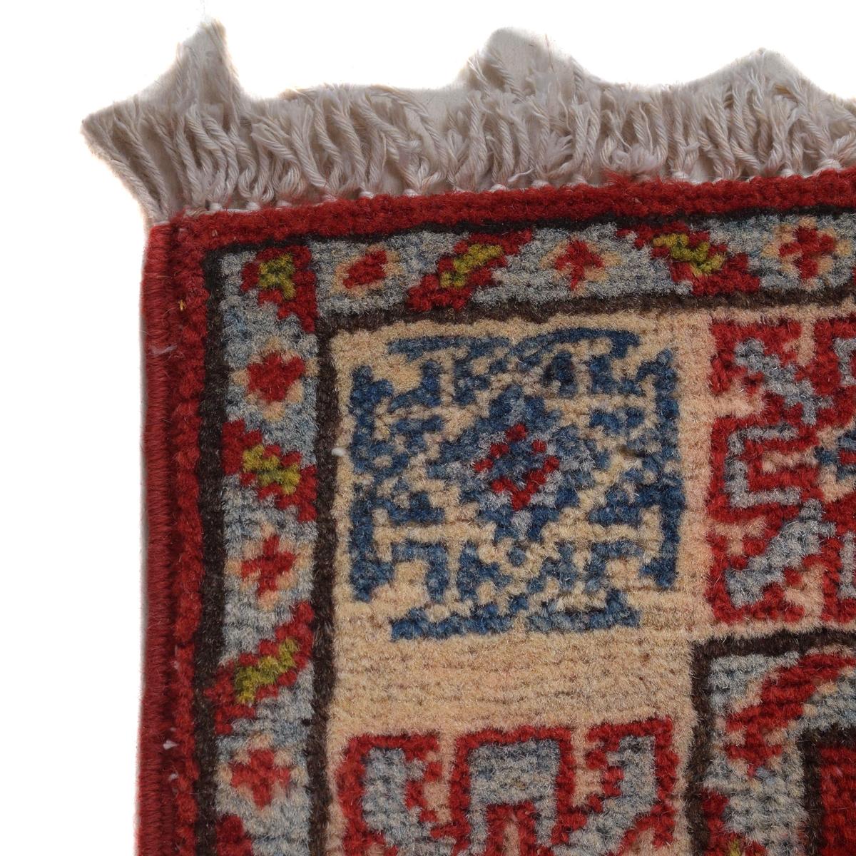 Handmade Red Kazak Runner Wool Area Rug Premium (ID B33085)