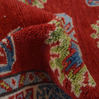 Handmade Red Kazak Runner Wool Area Rug Premium (ID B33085)