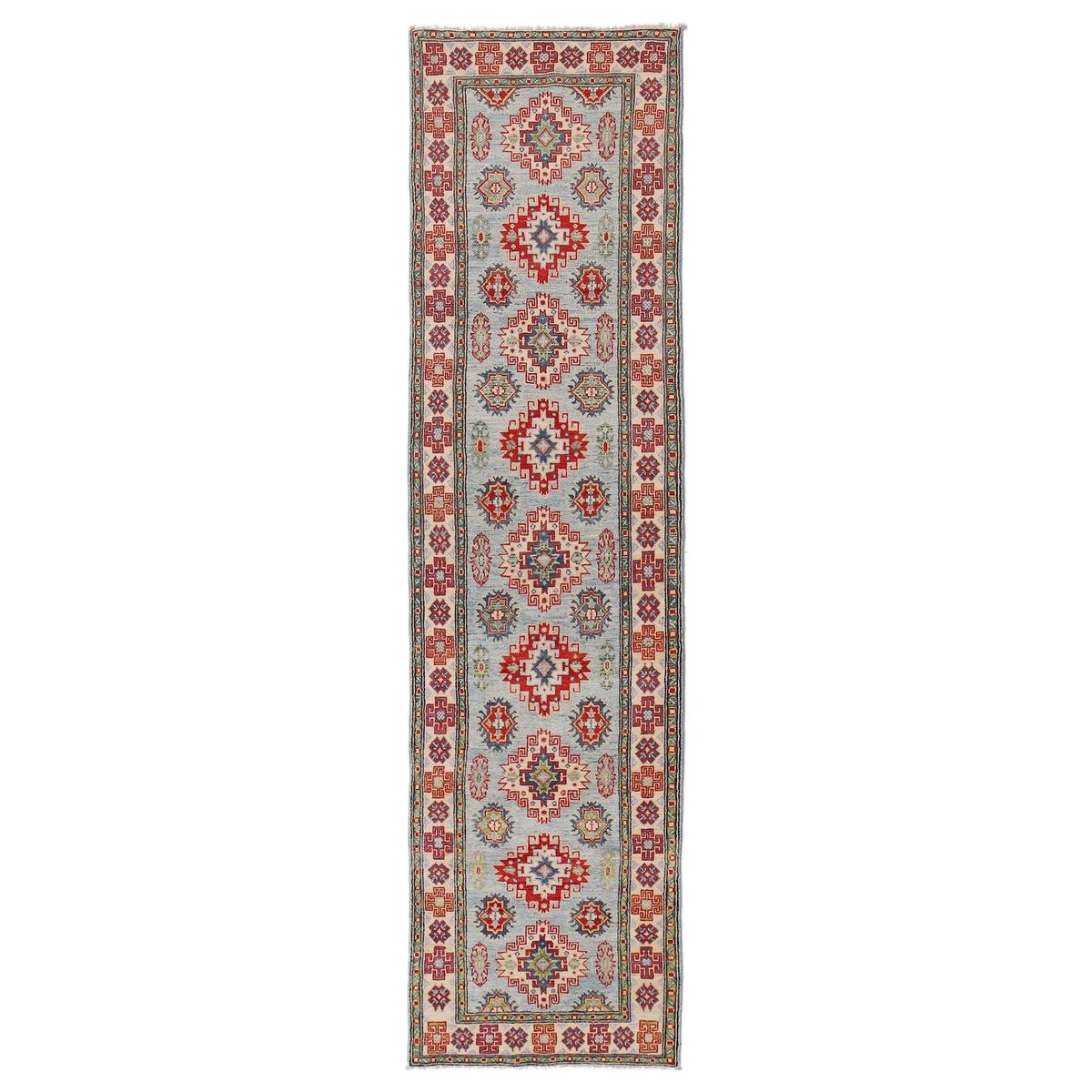 Blue Kazak Handmade Wool Runner 82x284 cm (ID B33090)