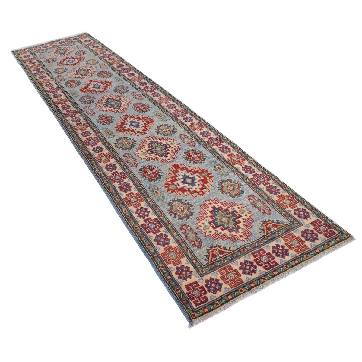Blue Kazak Handmade Wool Runner 82x284 cm (ID B33090)