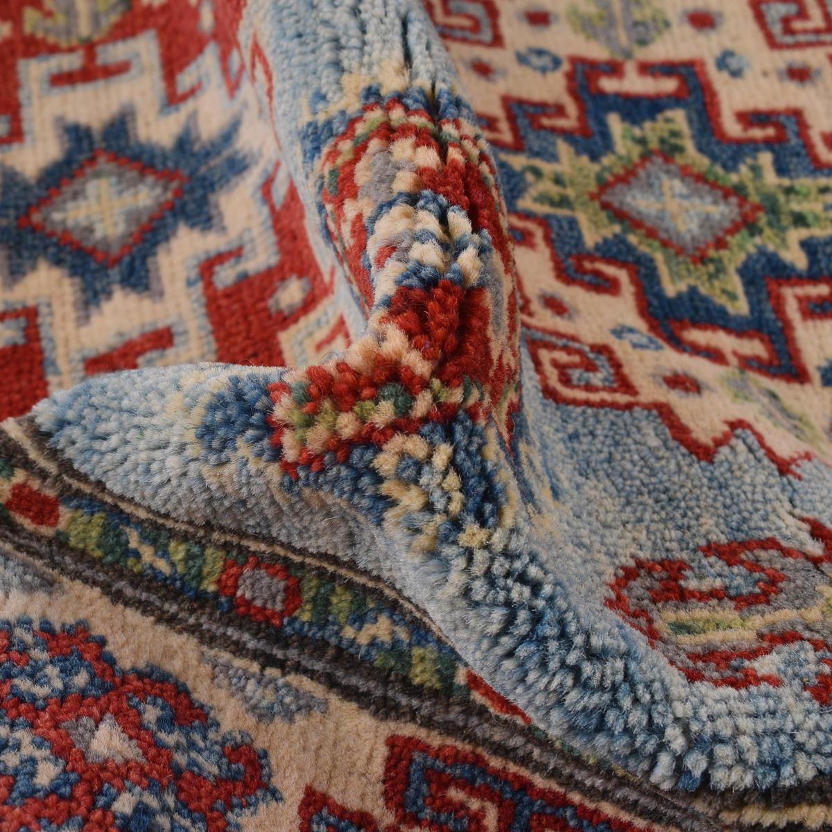 Blue Kazak Handmade Wool Runner 82x284 cm (ID B33090)