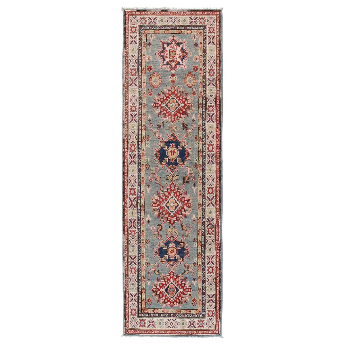 Handmade Kazak Wool Runner Area Rug 33x112 in (ID B33091)