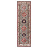 Handmade Kazak Wool Runner Area Rug 33x112 in (ID B33091)