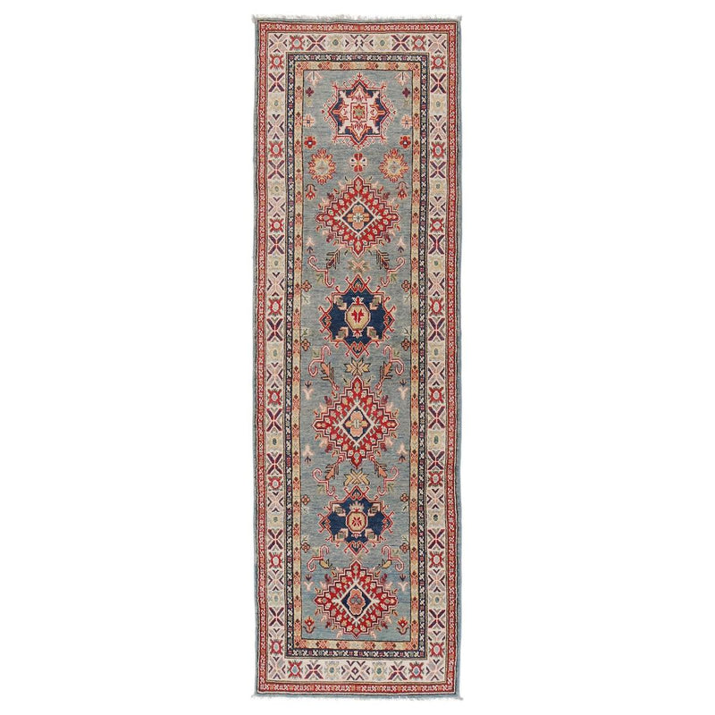 Handmade Kazak Wool Runner Area Rug 33x112 in (ID B33091)