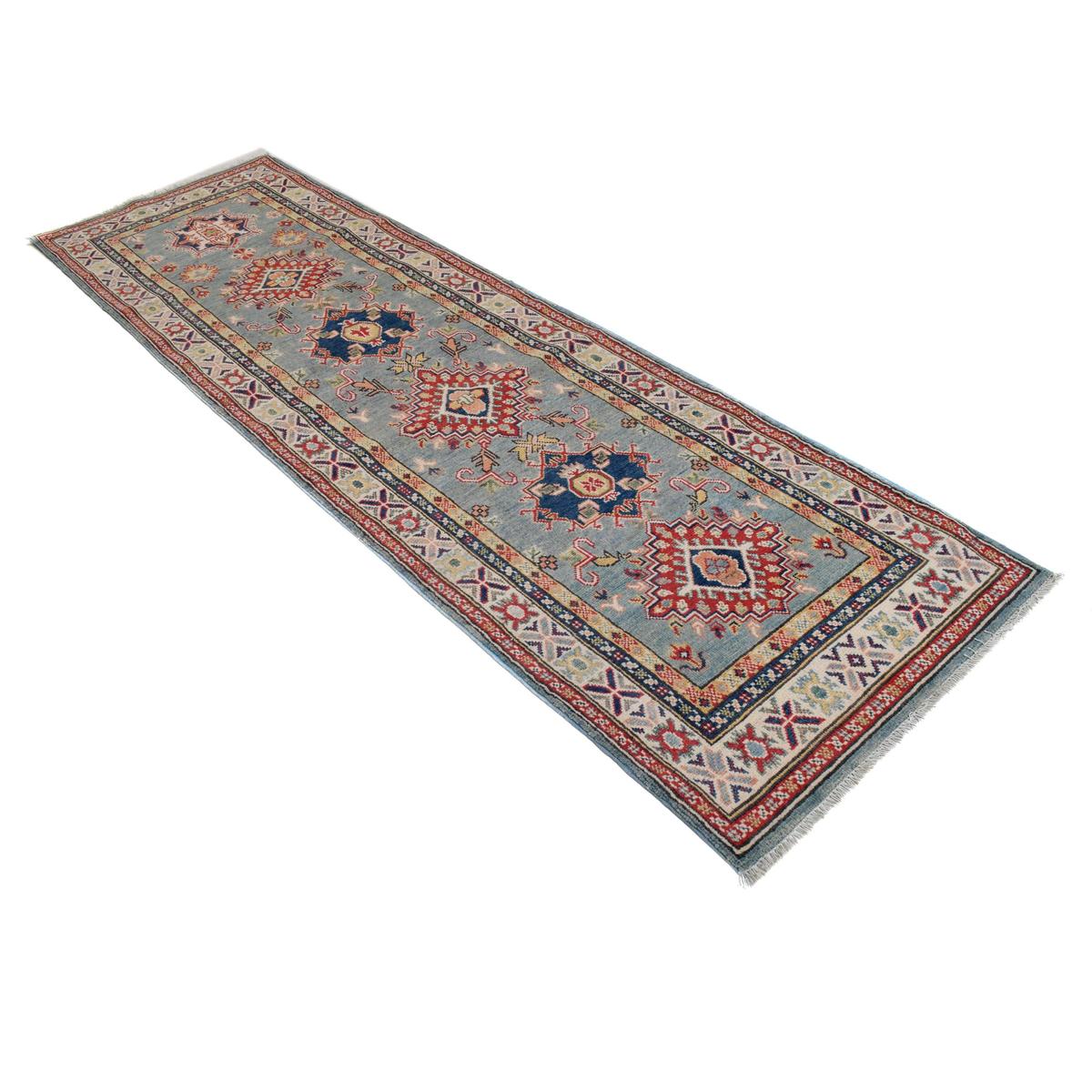 Handmade Kazak Wool Runner Area Rug 33x112 in (ID B33091)