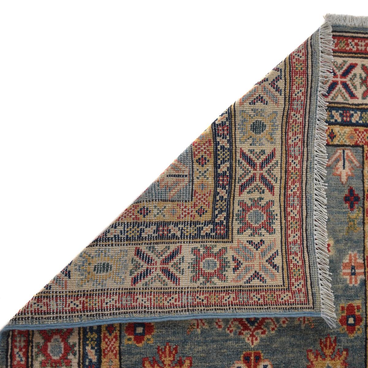 Handmade Kazak Wool Runner Area Rug 33x112 in (ID B33091)