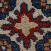 Handmade Wool Kazak Runner Area Rug Beige (ID B33096) Premium