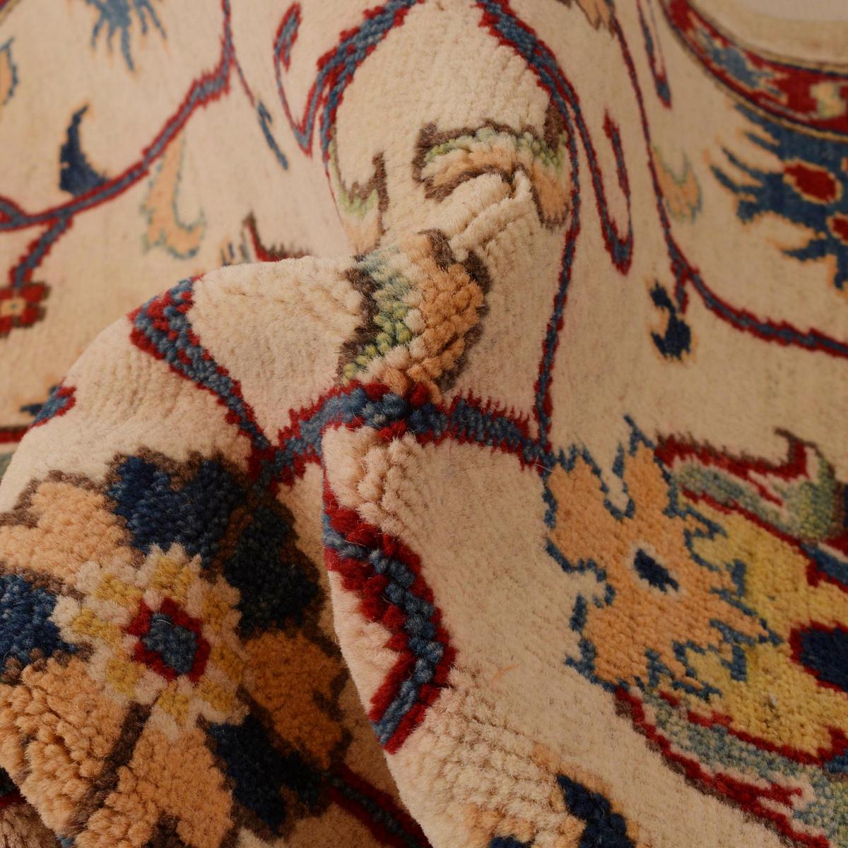 Ivory Kazak Handmade Wool Area Rug 31.5x48.4in (ID B34671)