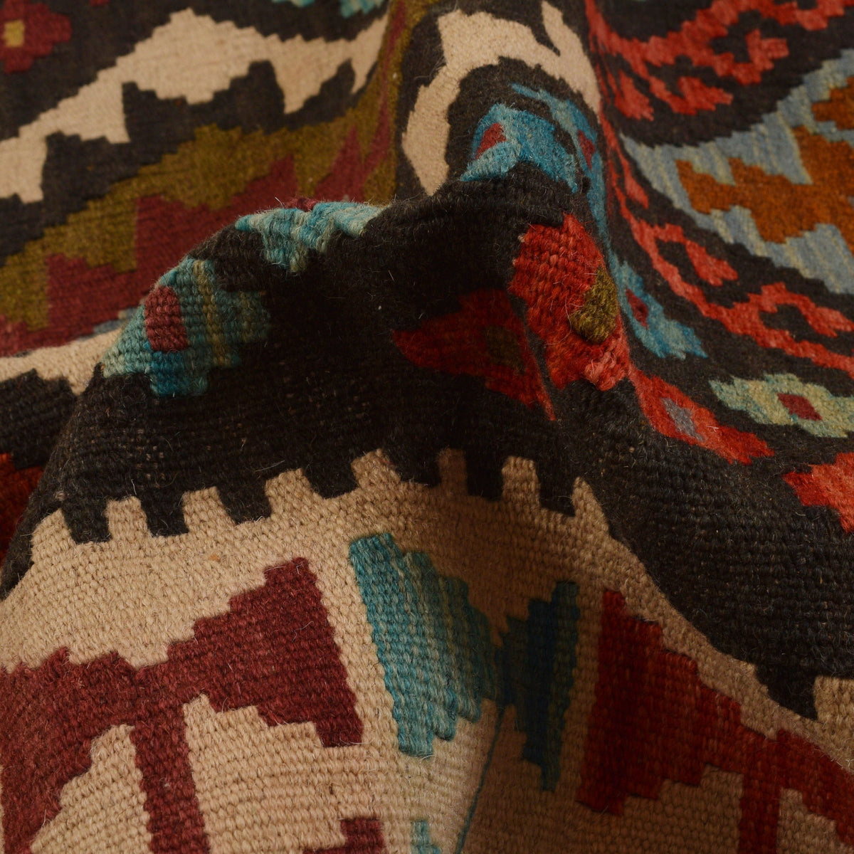 Handmade Vegetable Kilim 5' 0 x 6' 6 (ft) - No. B34720