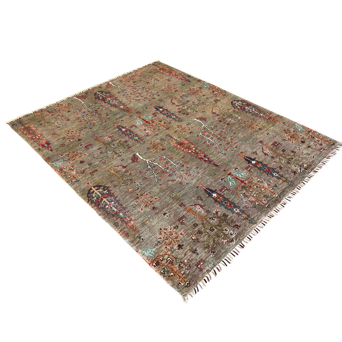 Hand-Knotted Tree of Life Carpet 4' 11" x 6' 4" (ft) - No. B35793