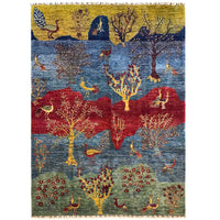 Handmade Tree of Life Rug 6' 8" x 9' 6" (ft) - No. B35794